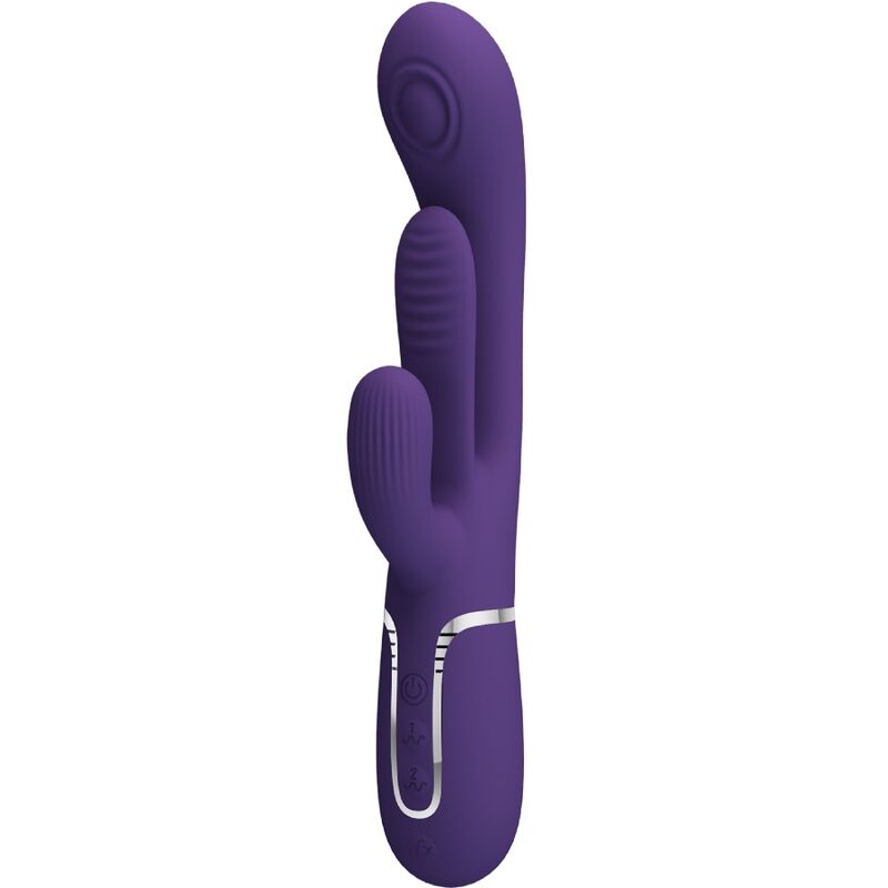 PRETTY LOVE - SHANIA TRIPLE RABBIT VIBRADOR MULTIFUNCIONAL ROXO 1 Pretty love - shania triple rabbit vibrador multifuncional roxo