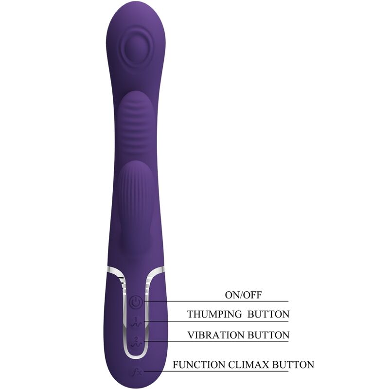 PRETTY LOVE - SHANIA TRIPLE RABBIT VIBRADOR MULTIFUNCIONAL ROXO 8 Pretty love - shania triple rabbit vibrador multifuncional roxo - image 8