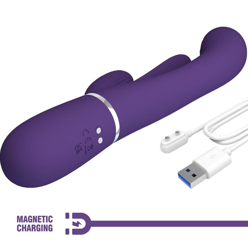 PRETTY LOVE - SHANIA TRIPLE RABBIT VIBRADOR MULTIFUNCIONAL ROXO 10 Pretty love - shania triple rabbit vibrador multifuncional roxo - image 10