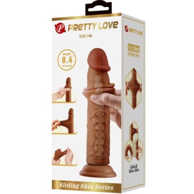 Pretty love - keon dildo realista 21 cm marrom pretty love caliente. Pt