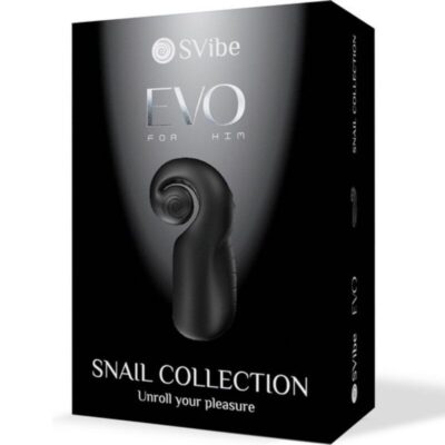 Snail vibe - evo para ele masturbador masculino slide n'roll preto snail vibe caliente. Pt