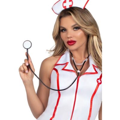 Leg avenue - traje de enfermeira chefe branco s/m leg avenue costumes caliente. Pt