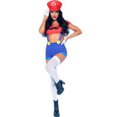 Alternative view of LEG AVENUE - FANTASIA SEXY MARIO BROS VERMELHO/AZUL M