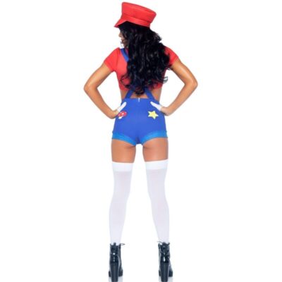 Leg avenue - fantasia sexy mario bros vermelho/azul m leg avenue costumes caliente. Pt