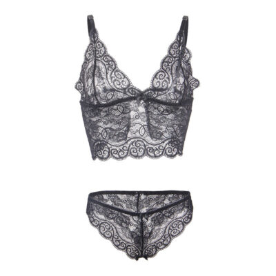 Subblime - 953911 camisola de seda e renda + calcinha preta s/m subblime sets caliente. Pt