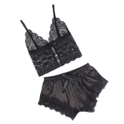 Subblime - 953942 camisola de seda casual + calça de renda preta l/xl subblime sets caliente. Pt