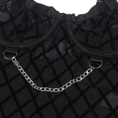 Subblime - 954260 body com correntes + cinta-liga preto s/m subblime bodies caliente. Pt