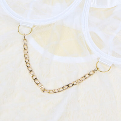 Subblime - 954291 body com correntes + cinto-liga branco l/xl subblime bodies caliente. Pt