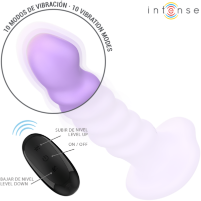 Alternative view of INTENSE - BRENDA VIBRADOR TAMANHO M DESIGN ESPIRAL 10 VIBRAÇÕES ROXO CONTROLE REMOTO