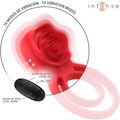 Intense - gail estimulador rose 10 vibrações vermelho controle remoto intense fun caliente. Pt