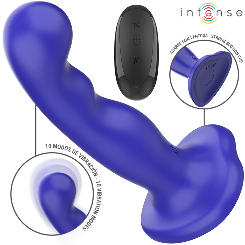 INTENSE - SHORTY VIBRADOR COM VENTOSA AZUL CONTROLE REMOTO 1 Intense - shorty vibrador com ventosa azul controle remoto