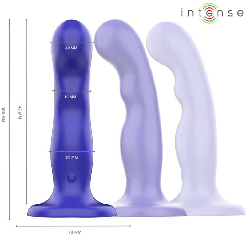 INTENSE - SHORTY VIBRADOR COM VENTOSA AZUL CONTROLE REMOTO 2 Intense - shorty vibrador com ventosa azul controle remoto - image 2