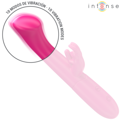 INTENSE - JULIETA RABBIT VIBRADOR 18,6 CM 10 VIBRAÇÕES ROSA 10 Intense - julieta rabbit vibrador 18,6 cm 10 vibrações rosa - image 4