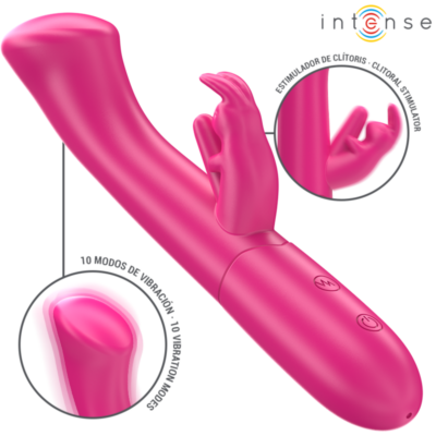 INTENSE - JULIETA RABBIT VIBRADOR 18,6 CM 10 VIBRAÇÕES ROSA 8 Intense - julieta rabbit vibrador 18,6 cm 10 vibrações rosa - image 2