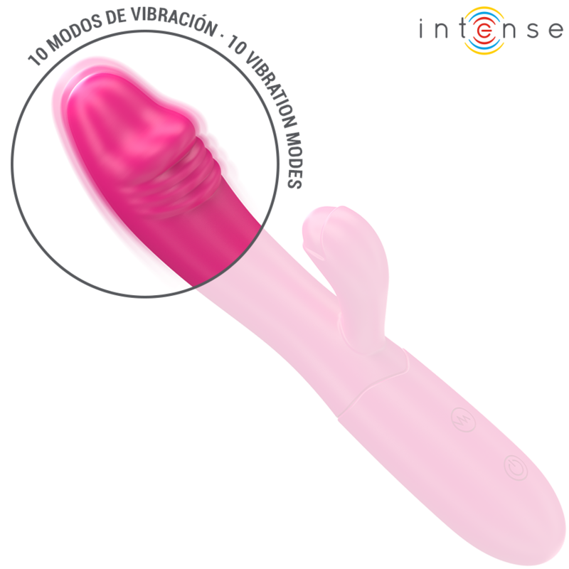 INTENSE - IVY VIBRADOR FLEXÍVEL 10 VIBRAÇÕES COM LÍNGUA ESTIMULANTE ROSA 4 Intense - ivy vibrador flexível 10 vibrações com língua estimulante rosa - image 4