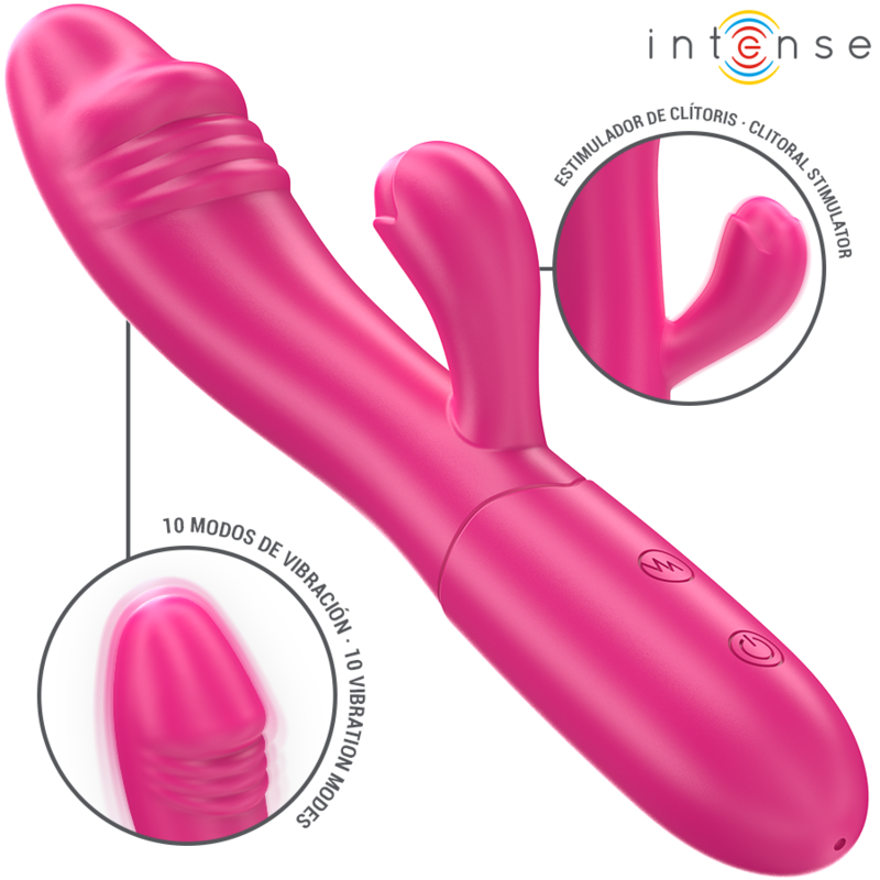 INTENSE - IVY VIBRADOR FLEXÍVEL 10 VIBRAÇÕES COM LÍNGUA ESTIMULANTE ROSA 2 Intense - ivy vibrador flexível 10 vibrações com língua estimulante rosa - image 2