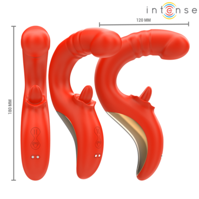 Intense - vibrador e estimulador paulina em forma de u vermelho intense fun caliente. Pt