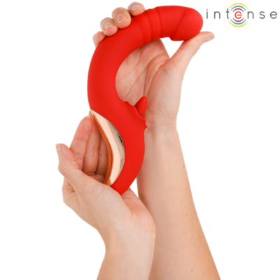 Intense - vibrador e estimulador paulina em forma de u vermelho intense fun caliente. Pt