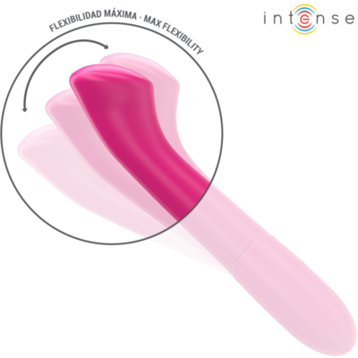 Intense - paty vibrador 19 cm flexível 10 vibrações modelo 2 rosa intense fun caliente. Pt