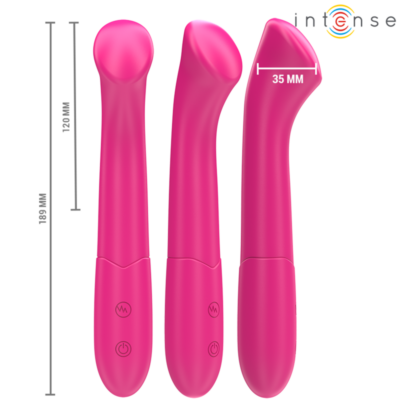 Intense - paty vibrador 19 cm flexível 10 vibrações modelo 2 rosa intense fun caliente. Pt