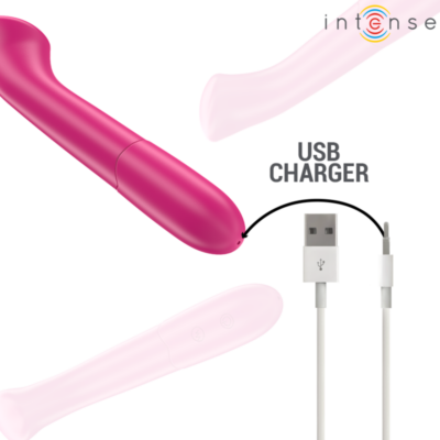 Intense - paty vibrador 19 cm flexível 10 vibrações modelo 2 rosa intense fun caliente. Pt