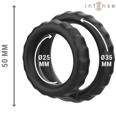 Intense - dewey anel de pênis duplo de silicone preto modelo 4 intense couples toys caliente. Pt