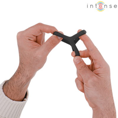 Intense - carson anel de pênis duplo de silicone preto modelo 4 intense couples toys caliente. Pt