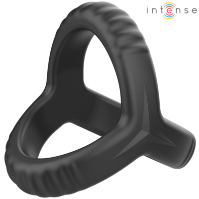 Intense - carson anel de pênis duplo de silicone preto modelo 4 intense couples toys caliente. Pt