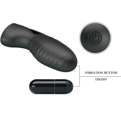 Pretty love - vibrador de dedo de silicone alan preto pretty love caliente. Pt