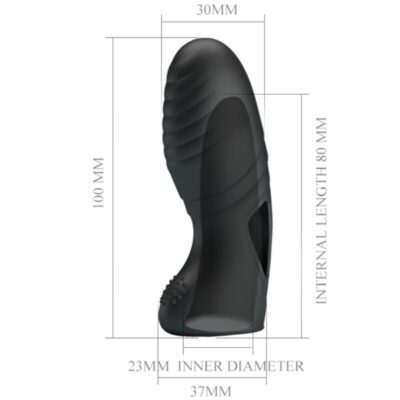 Pretty love - vibrador de dedo de silicone alan preto pretty love caliente. Pt