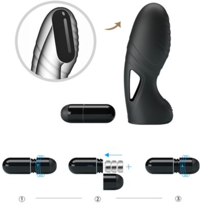 Pretty love - vibrador de dedo de silicone alan preto pretty love caliente. Pt