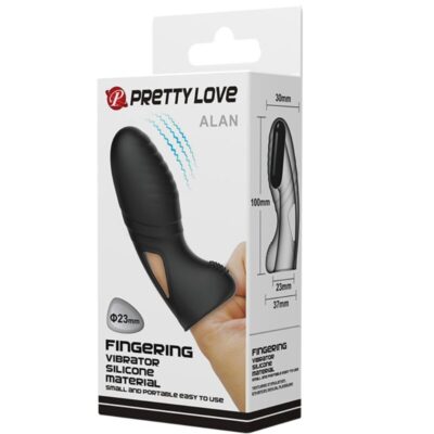 Pretty love - vibrador de dedo de silicone alan preto pretty love caliente. Pt
