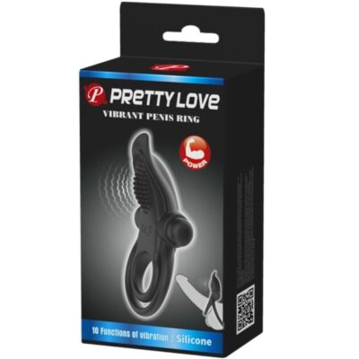 PRETTY LOVE - ANEL VIBRATÓRIO DUPLO + ESTIMULADOR DE CLITÓRIS 10 VIBRAÇÕES PRETO 13 Pretty love - anel vibratório duplo + estimulador de clitóris 10 vibrações preto pretty love caliente. Pt