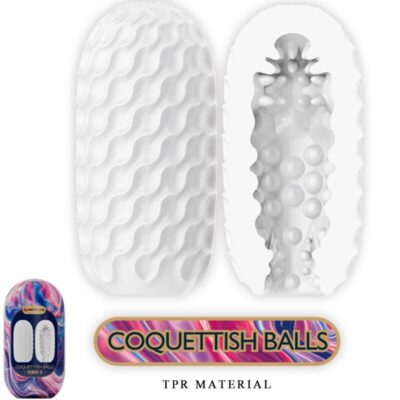 Alternative view of PRETTY LOVE - MASTURBADOR MASCULINO DE SILICONE COQUETTISH BALLS BRANCO