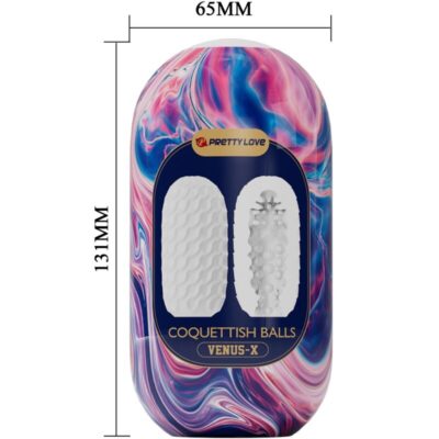 Pretty love - masturbador masculino de silicone coquettish balls branco pretty love caliente. Pt