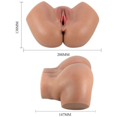Crazy bull - vibrador hailey butt com vagina e ânus realistas mulata controle remoto crazy bull caliente. Pt