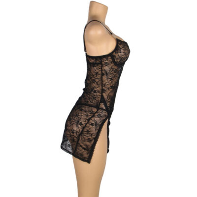 Subblime - 954185 babydoll de renda com alças ajustáveis preto s/m subblime babydolls caliente. Pt