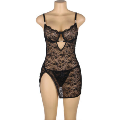 Subblime - 954185 babydoll de renda com alças ajustáveis preto s/m subblime babydolls caliente. Pt