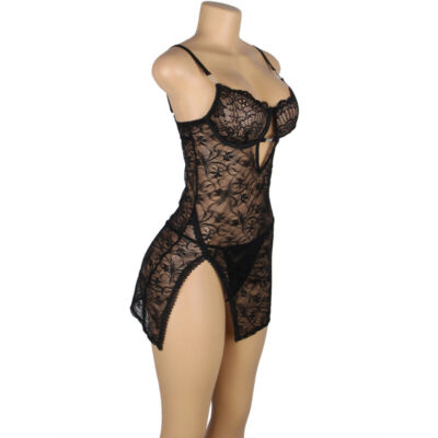 Subblime - 954185 babydoll de renda com alças ajustáveis preto s/m subblime babydolls caliente. Pt