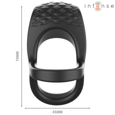 Intense - alex vibrador anel duplo penis 10 vibrações preto intense couples toys caliente. Pt