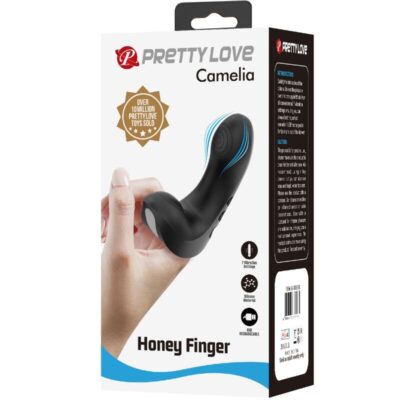 Pretty love - vibrador de dedo camelia 7 vibrações preto pretty love caliente. Pt