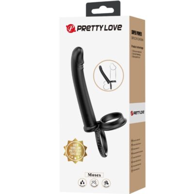 Pretty love - dillion anel duplo de pénis duplo de dupla penetração preto pretty love caliente. Pt