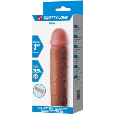 Pretty love - manga penis nile com extensão de 2,5 cm mulato pretty love caliente. Pt