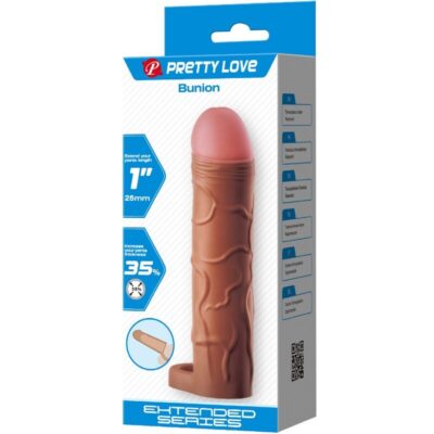 Pretty love - manga para pênis bunion com extensão de 2,5 cm mulato - image 7