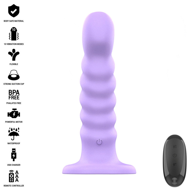 INTENSE - BRENDA VIBRADOR TAMANHO M DESIGN ESPIRAL 10 VIBRAÇÕES ROXO CONTROLE REMOTO 7 Intense - brenda vibrador tamanho m design espiral 10 vibrações roxo controle remoto - image 7