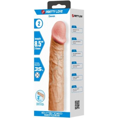 Pretty love - manga de pênis derek com extensão de 7,6 cm de carne pretty love caliente. Pt