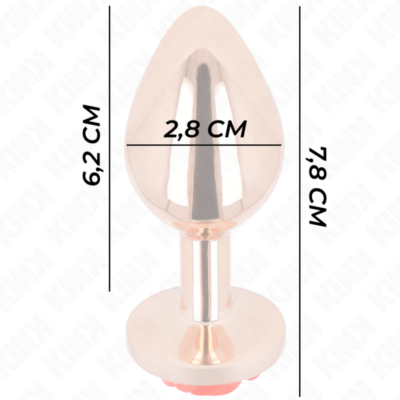 Kink - plug anal de ouro rosa com rosa vermelha s kink pleasure plugs caliente. Pt