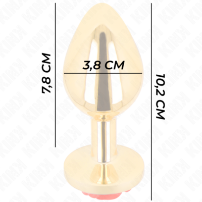 Kink - plug anal ouro rosa vermelho tamanho l kink pleasure plugs caliente. Pt