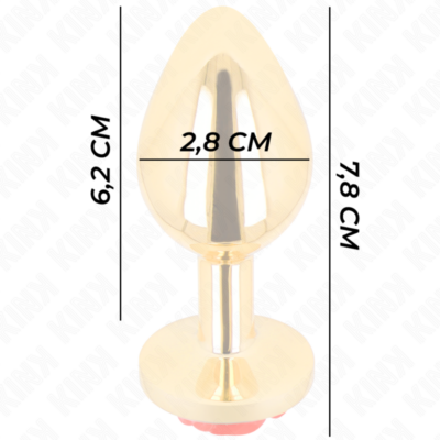 Kink - plug anal ouro rosa vermelho tamanho s kink pleasure plugs caliente. Pt