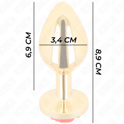 Kink - plug anal ouro rosa vermelho tamanho m kink pleasure plugs caliente. Pt